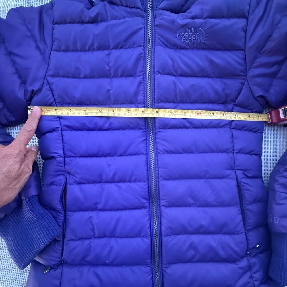WOMENS The North Face Totally Down Hooded Jacket SZ S/P Purple 600 - Picture 7 of 16